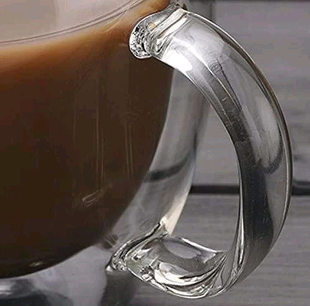 4 unidades de Tazas de café de vidrio de doble pared con asas